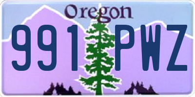 OR license plate 991PWZ