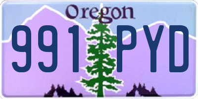OR license plate 991PYD