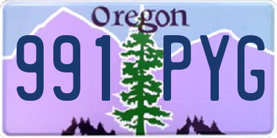 OR license plate 991PYG