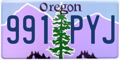 OR license plate 991PYJ