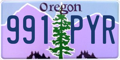 OR license plate 991PYR