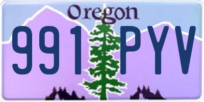 OR license plate 991PYV
