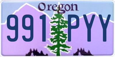 OR license plate 991PYY