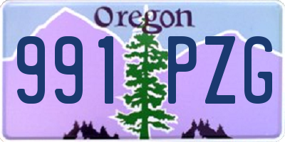 OR license plate 991PZG