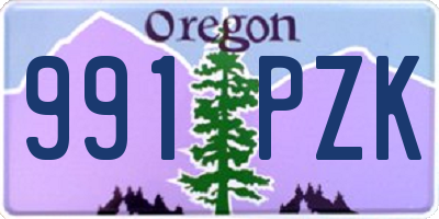 OR license plate 991PZK