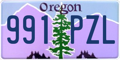 OR license plate 991PZL