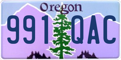 OR license plate 991QAC