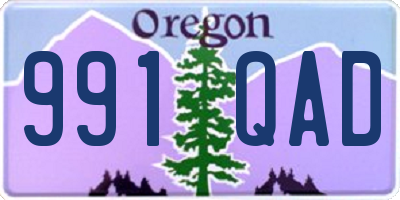 OR license plate 991QAD