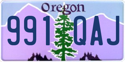 OR license plate 991QAJ