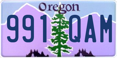 OR license plate 991QAM
