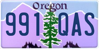 OR license plate 991QAS