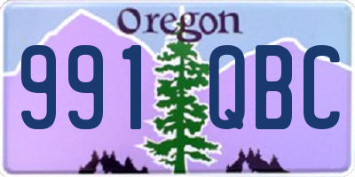 OR license plate 991QBC