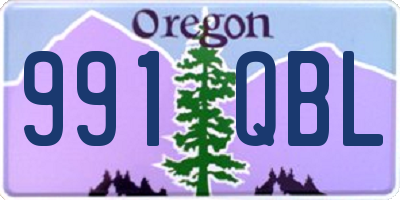 OR license plate 991QBL