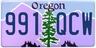 OR license plate 991QCW