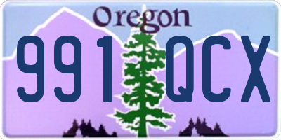 OR license plate 991QCX