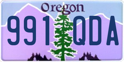 OR license plate 991QDA