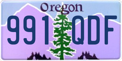 OR license plate 991QDF