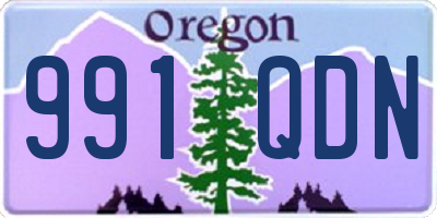 OR license plate 991QDN