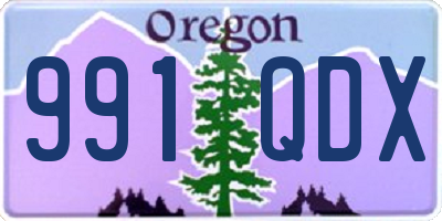OR license plate 991QDX