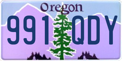OR license plate 991QDY