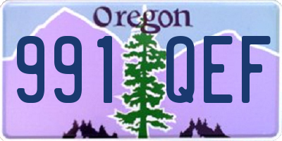 OR license plate 991QEF