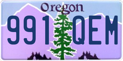 OR license plate 991QEM