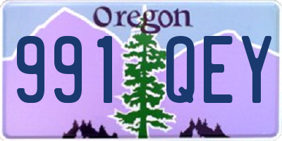 OR license plate 991QEY