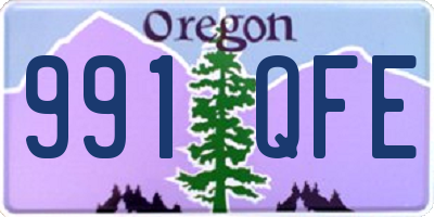 OR license plate 991QFE