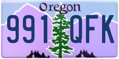 OR license plate 991QFK