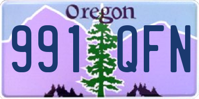 OR license plate 991QFN