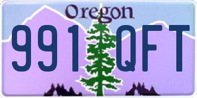 OR license plate 991QFT