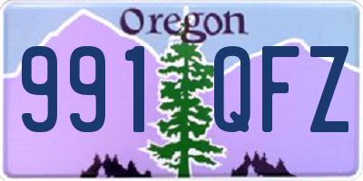 OR license plate 991QFZ