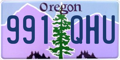 OR license plate 991QHU