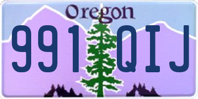 OR license plate 991QIJ