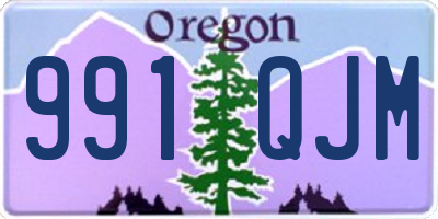 OR license plate 991QJM