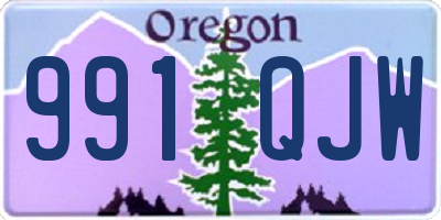OR license plate 991QJW