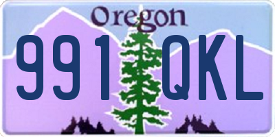 OR license plate 991QKL
