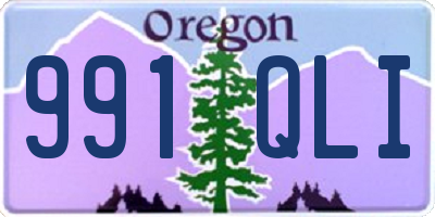 OR license plate 991QLI