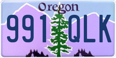OR license plate 991QLK