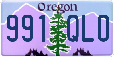 OR license plate 991QLO