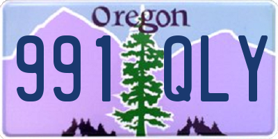 OR license plate 991QLY