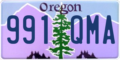 OR license plate 991QMA