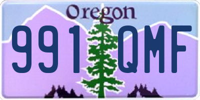 OR license plate 991QMF
