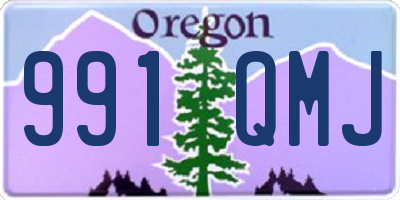OR license plate 991QMJ