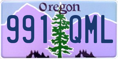 OR license plate 991QML