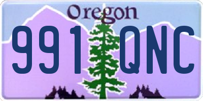 OR license plate 991QNC
