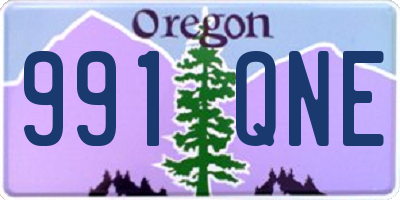 OR license plate 991QNE
