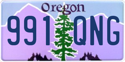OR license plate 991QNG