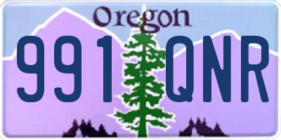 OR license plate 991QNR