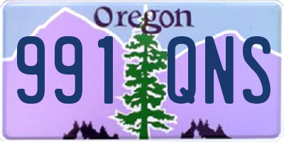 OR license plate 991QNS